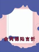 《余芮锦陆言忻》小说大结局免费