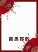 《陆昊苏韵》小说完结版免费阅读